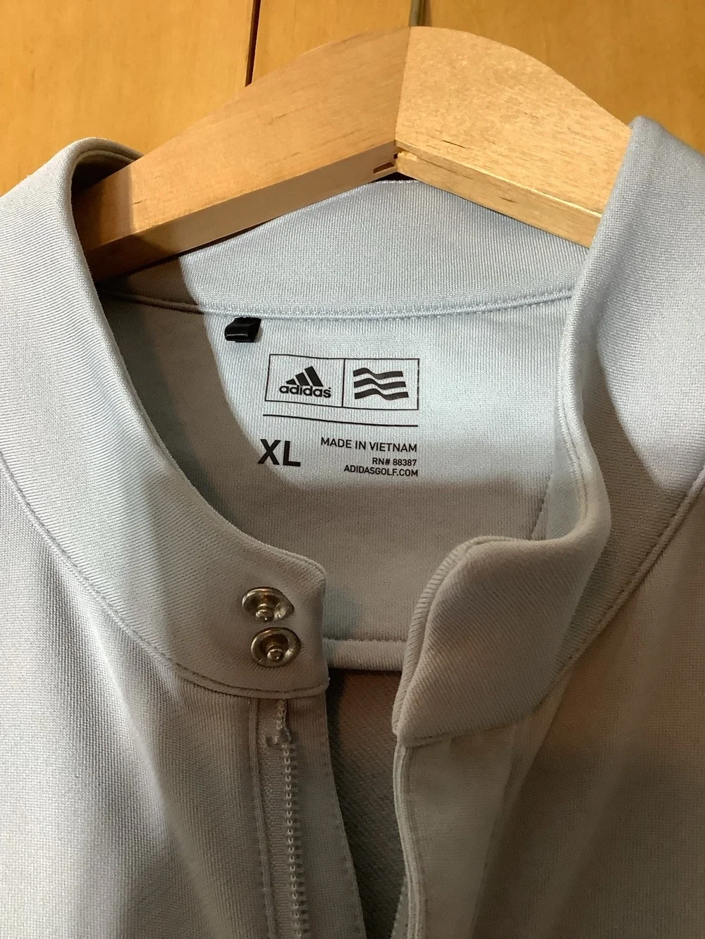 Adidas gray full zip, size XL